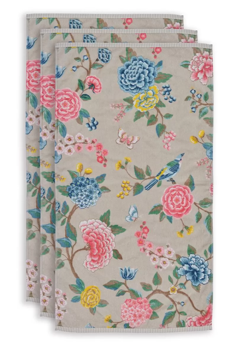 Discount Pip Studio Badetuch Set/3 Good Evening 55X100 Cm Khaki
