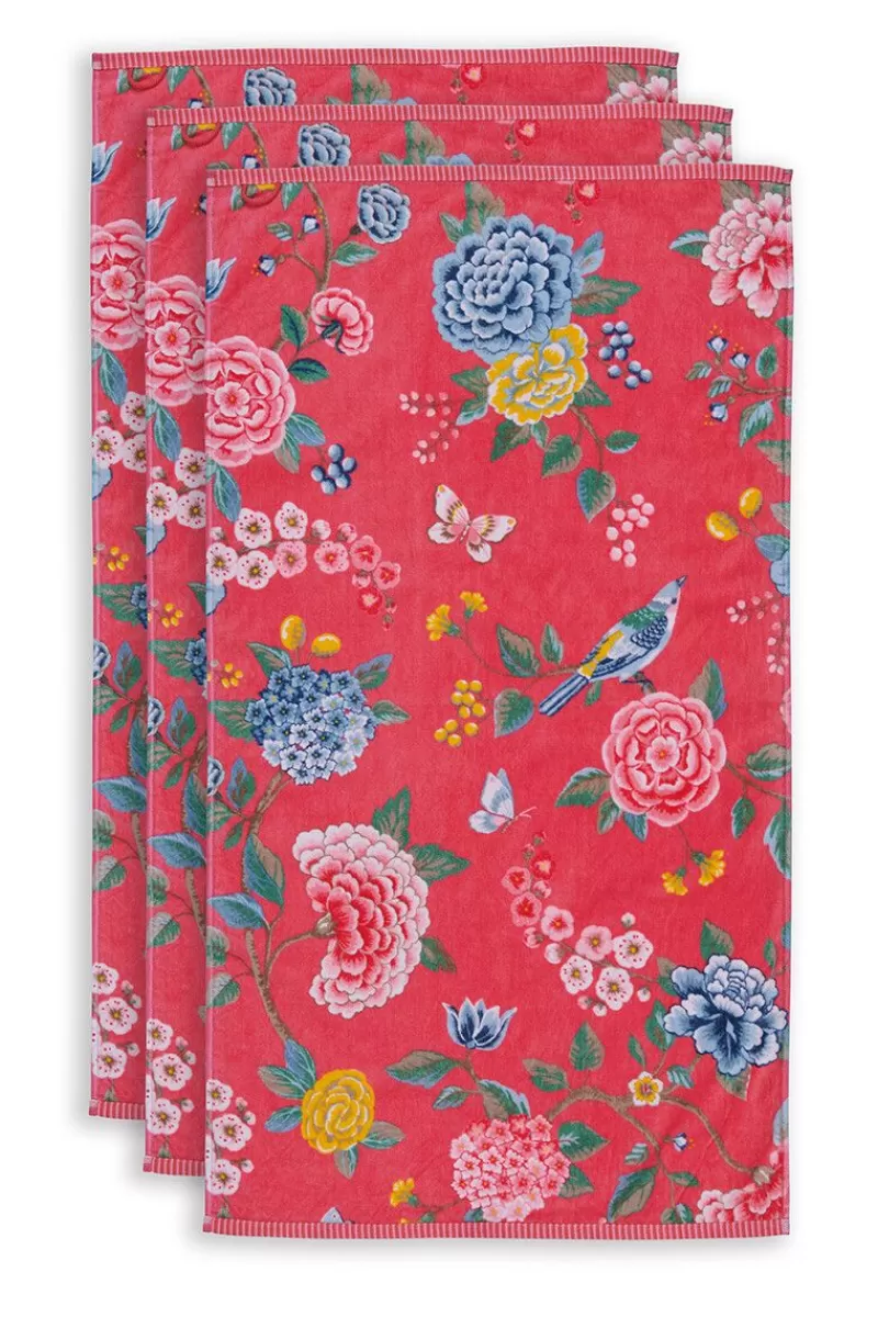 Cheap Pip Studio Badetuch Set/3 Good Evening 55X100 Cm Koralle