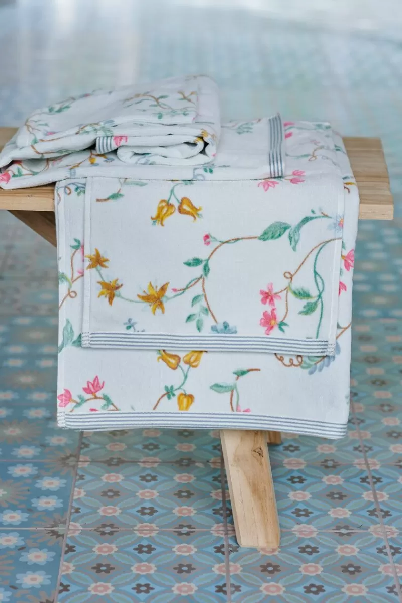 Shop Pip Studio Badetuch Set/3 Les Fleurs 55X100 Cm Weis