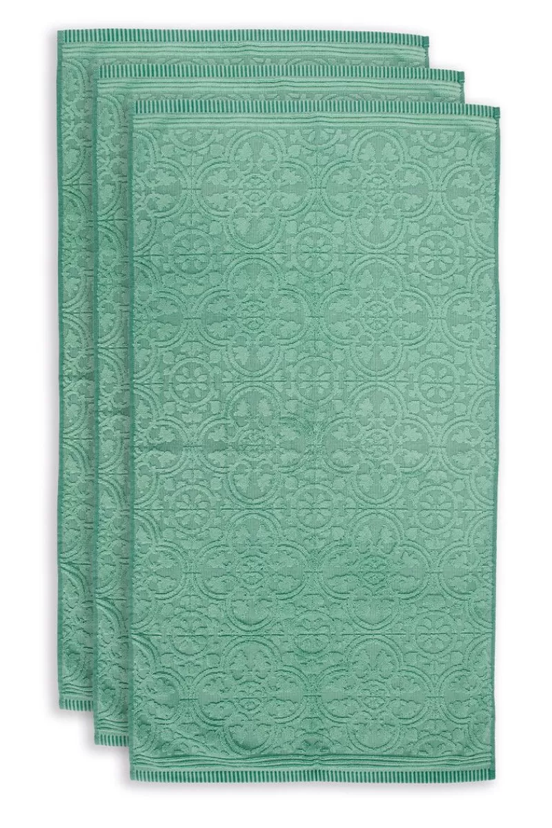 New Pip Studio Badetuch Set/3 Tile De Pip 55X100 Cm Grun