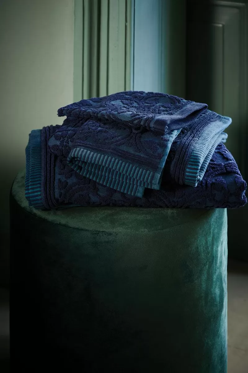 New Pip Studio Badetuch Set/3 Tile De Pip Dunkel 55X100 Cm Blau