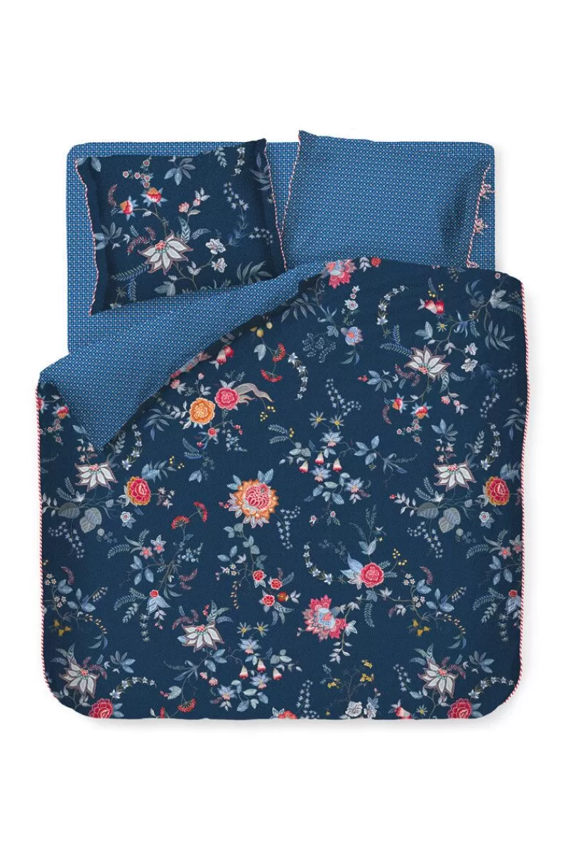 New Pip Studio Bettbezug Flower Festival Dunkel Blau