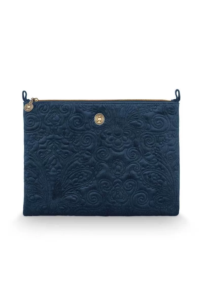 Online Pip Studio Flaches Necessaire Gross Samt Quiltey Days Blau