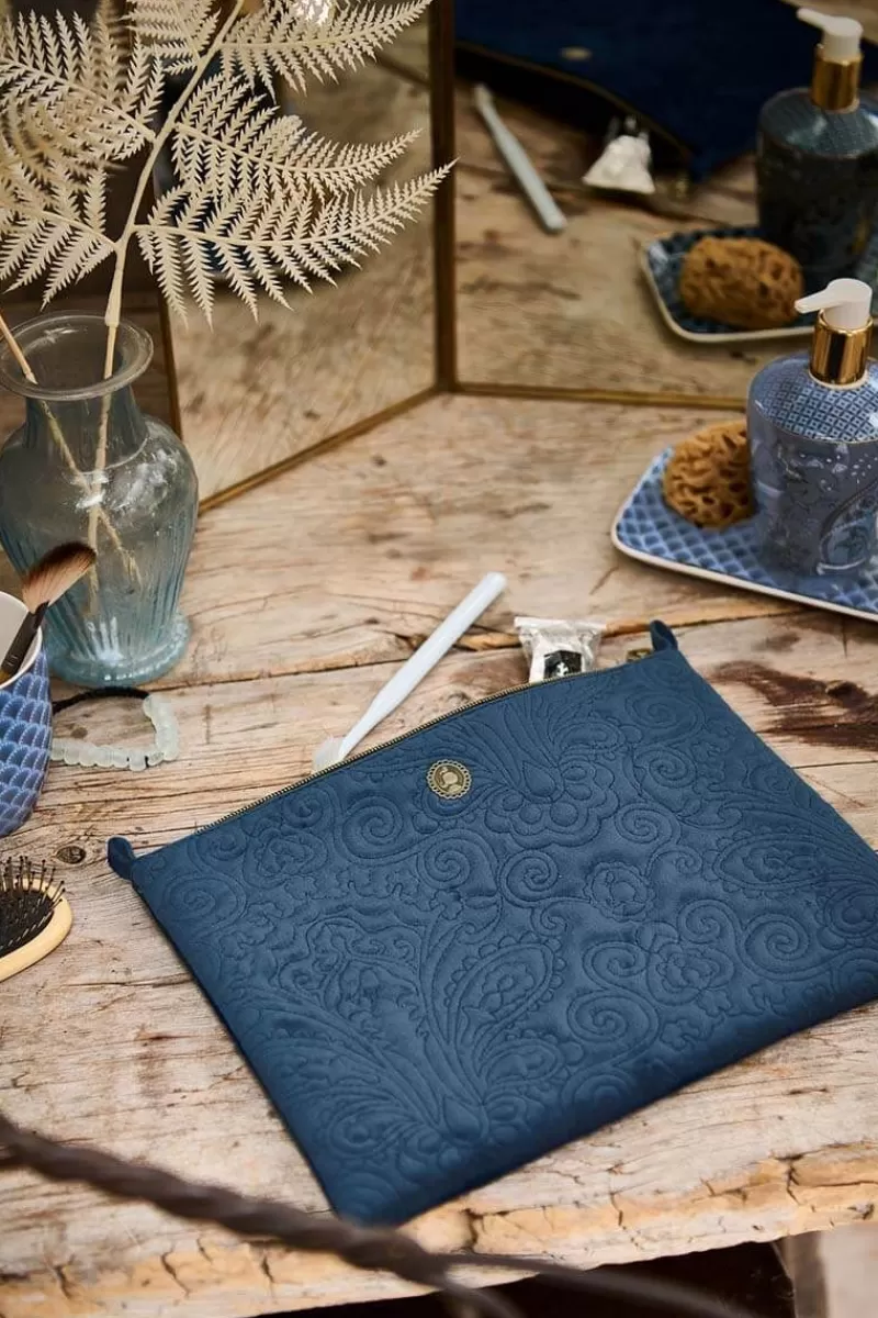 Online Pip Studio Flaches Necessaire Gross Samt Quiltey Days Blau
