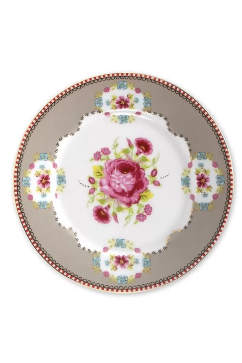 Store Pip Studio Floral Gebäckteller 17 Cm Khaki