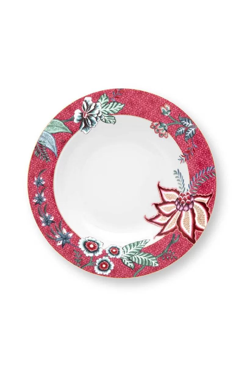 Shop Pip Studio Flower Festival Tiefen Teller Dunkel 21.5 Cm Rosa