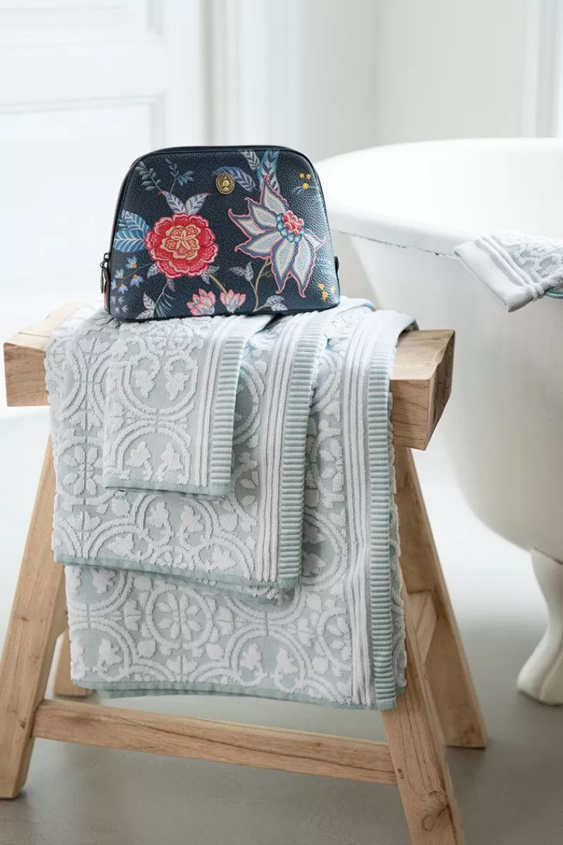 Online Pip Studio Gastehandtuch Set/3 Tile De Pip Hell 30X50 Cm Blau