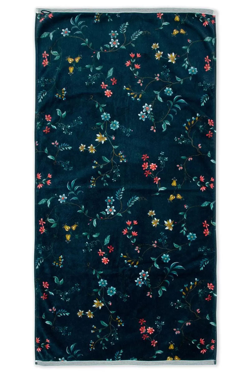 Online Pip Studio Grose Handtuch Les Fleurs Dunkel 70X140 Cm Blau