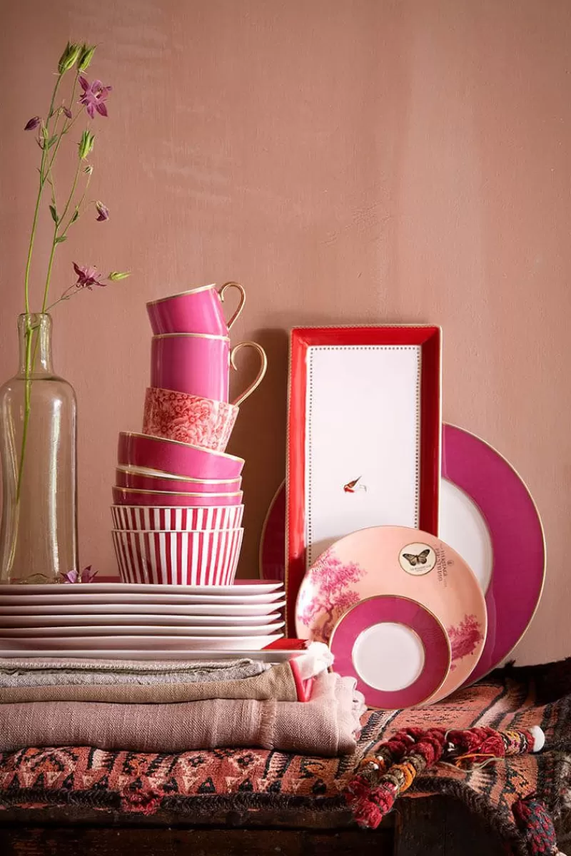 Store Pip Studio Heritage Gebäckteller Bemalt Rosa 18 Cm