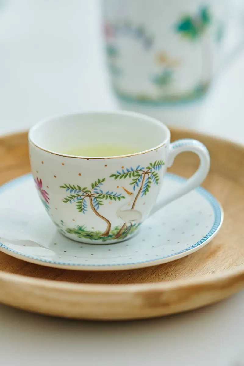 Discount Pip Studio Jolie Espresso Tasse & Untertasse Dots Gold Weis