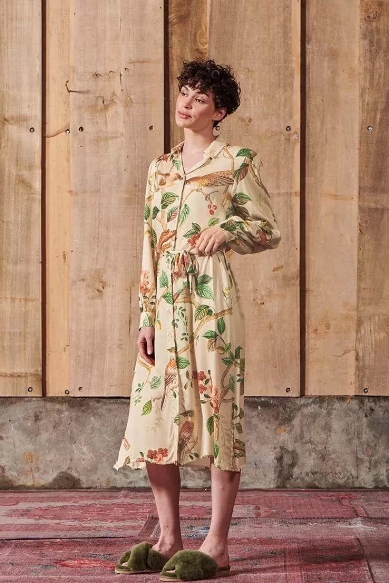 Shop Pip Studio Kleid Lange Armel Good Nightingale Sand