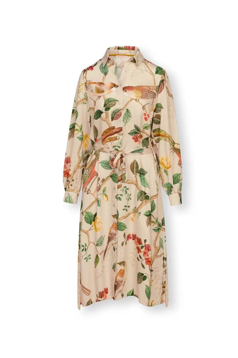 Shop Pip Studio Kleid Lange Armel Good Nightingale Sand