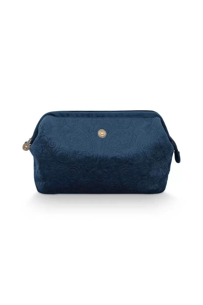 Best Pip Studio Kosmetiktasche Extra Gross Samt Quiltey Days Blau
