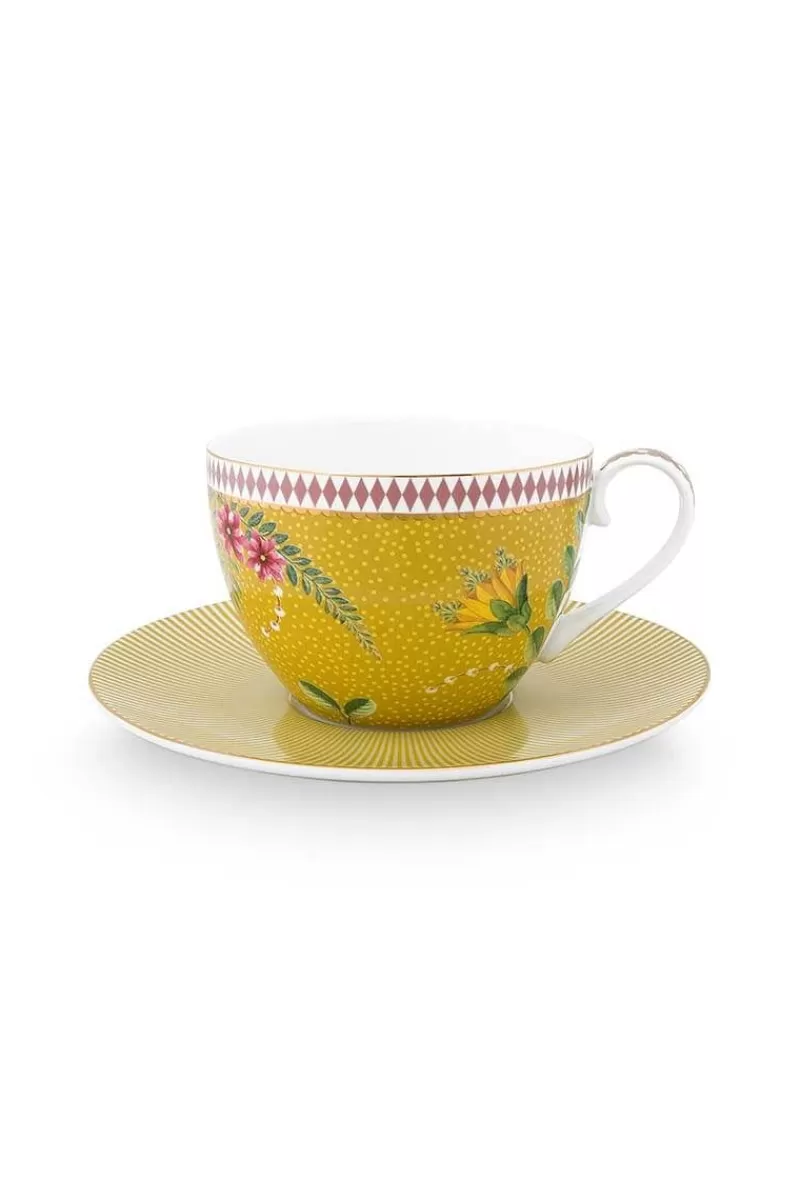 Store Pip Studio La Majorelle Cappuccino Tasse & Untertasse Gelb