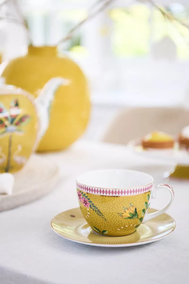 Store Pip Studio La Majorelle Cappuccino Tasse & Untertasse Gelb