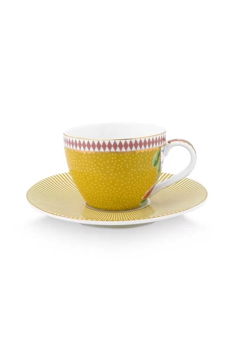 Outlet Pip Studio La Majorelle Espresso Tasse & Untertasse Gelb