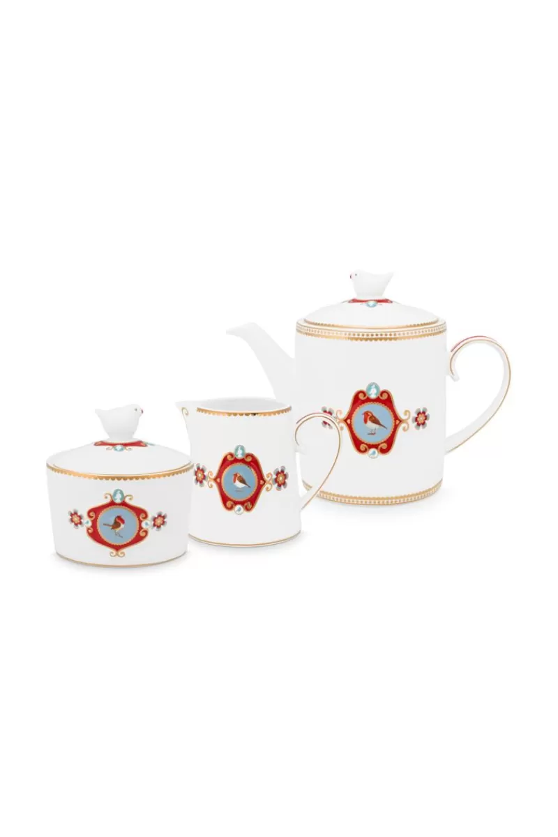 Store Pip Studio Love Birds Tee Set/3 Weis