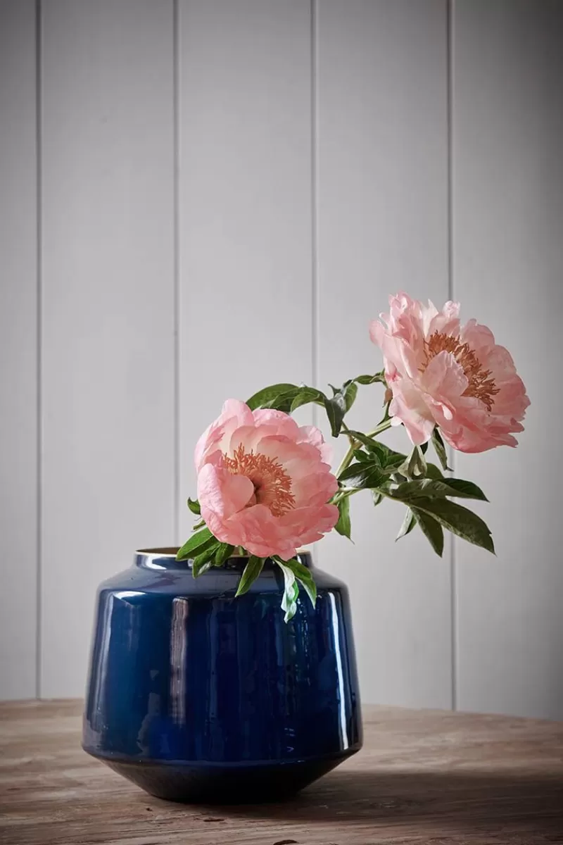 Best Sale Pip Studio Metal Vase 22 Cm Blau