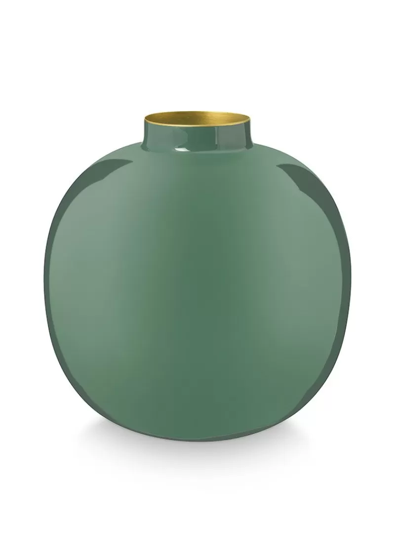 Shop Pip Studio Metall Vase Dunkel 23 Cm Grun