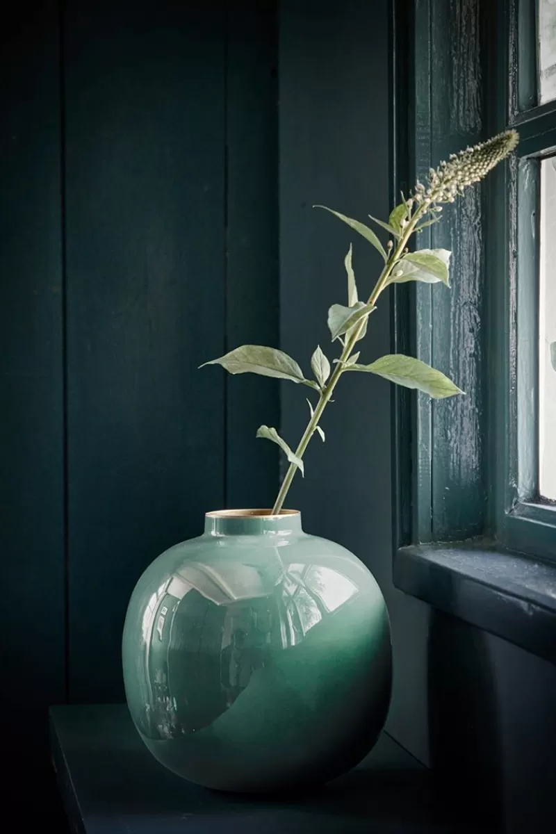 Shop Pip Studio Metall Vase Dunkel 23 Cm Grun