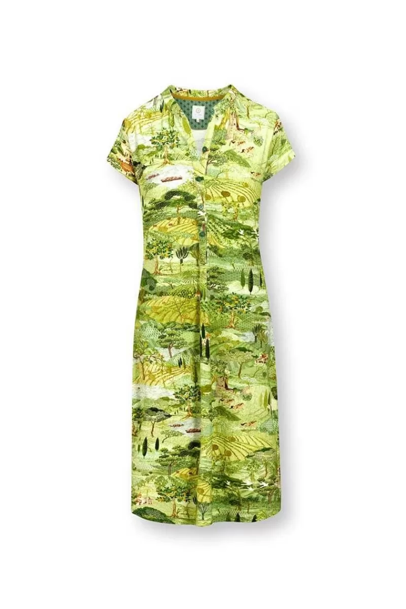 New Pip Studio Nachthemd Kurze Armeln Toscana Grun