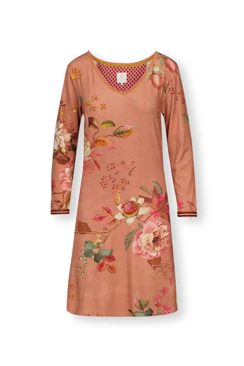 New Pip Studio Nachthemd Lange Armel Tokyo Bouquet Terra