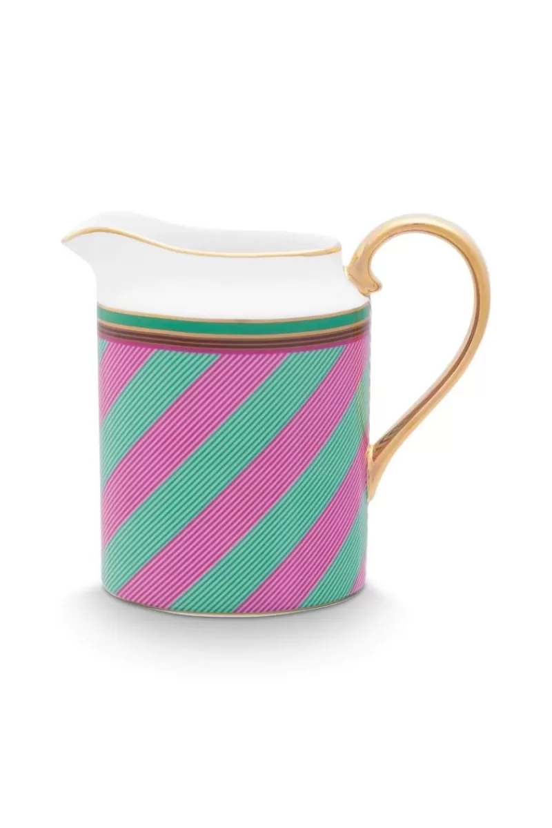 Store Pip Studio Pip Chique Stripes Kanne Klein Rosa/Grun