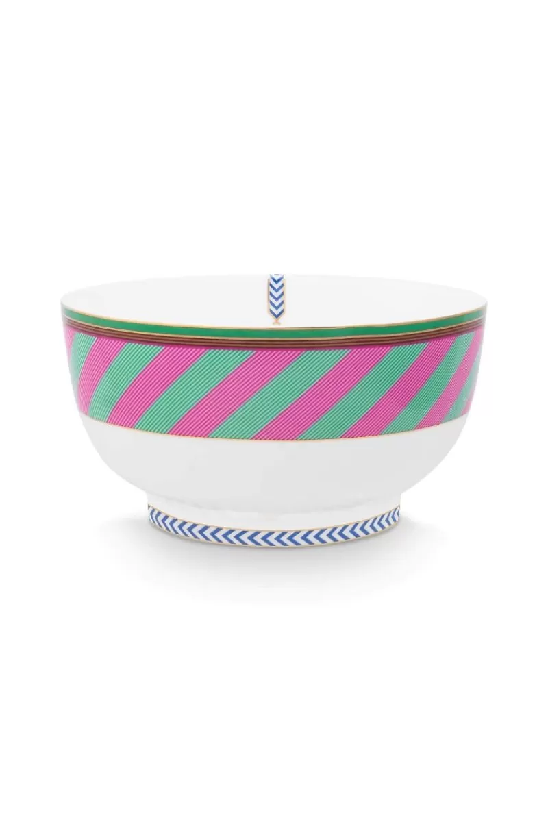 Best Pip Studio Pip Chique Stripes Schale Rosa/Grun 20.5Cm