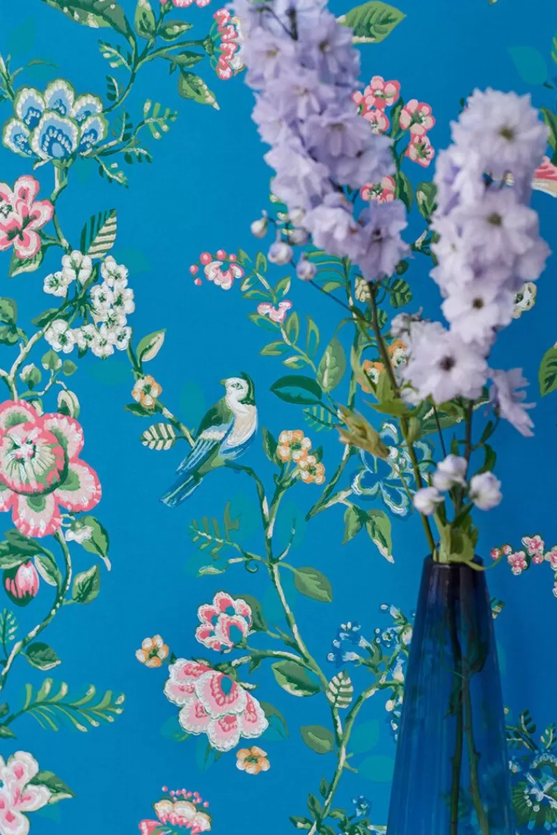 Cheap Pip Studio Botanical Print Vliestapete Hell Blau