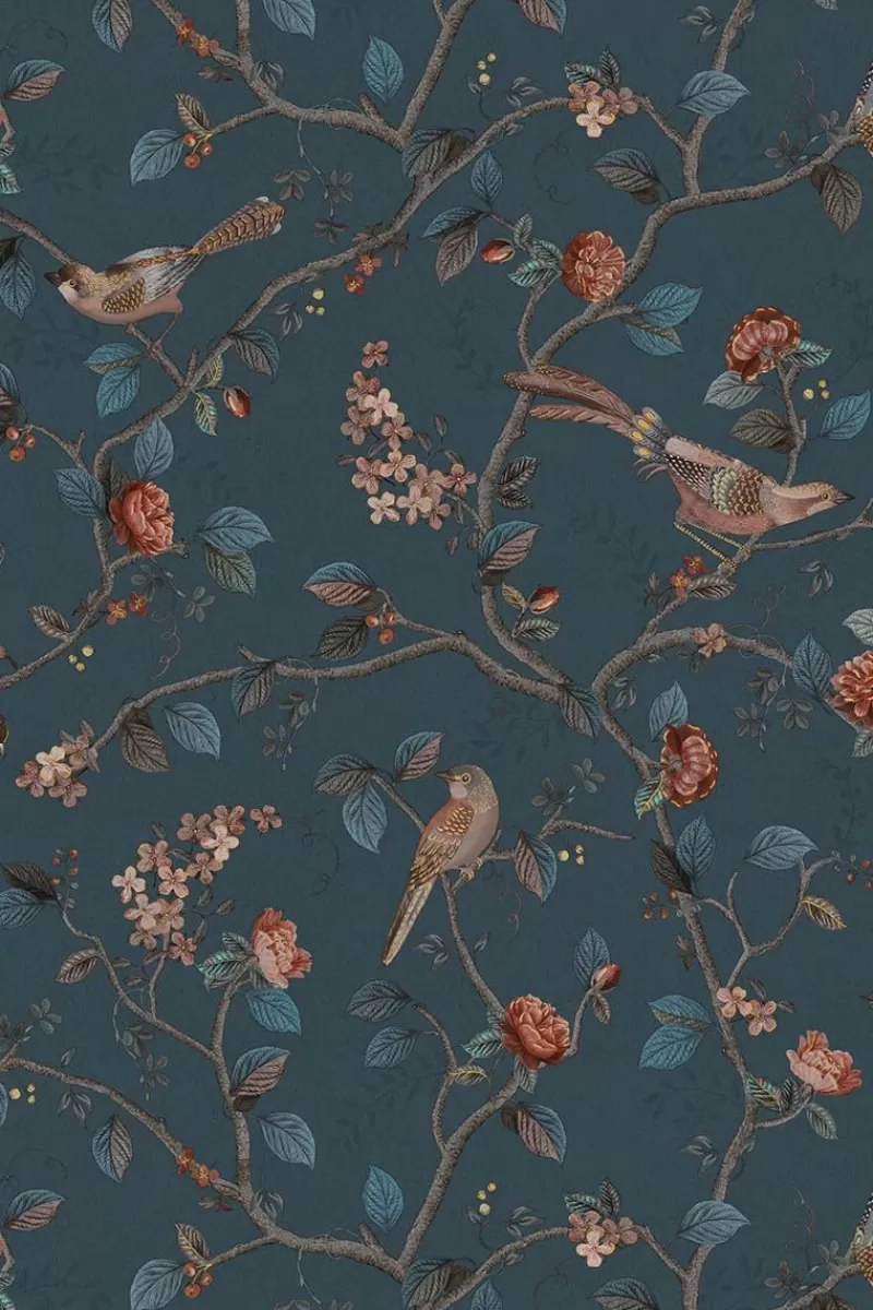 Cheap Pip Studio Good Nightingale Vliestapete Dunkel Blau