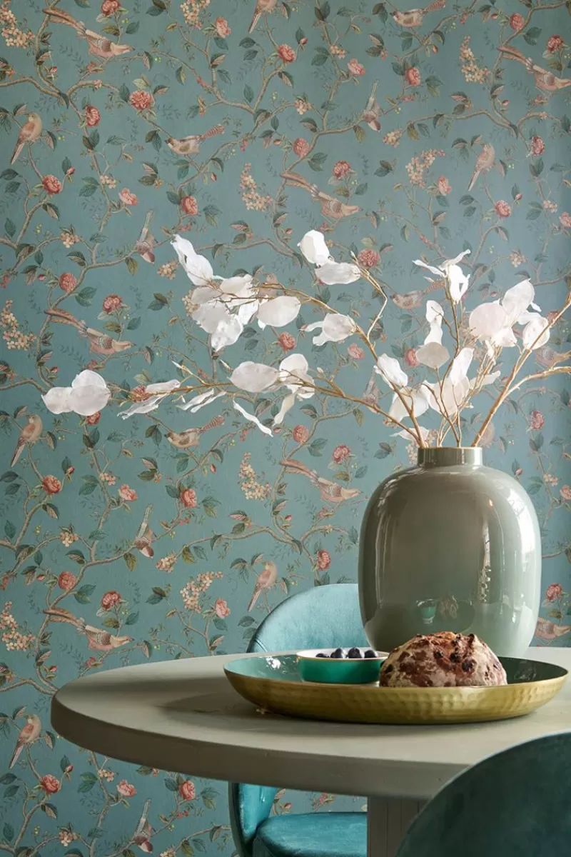 Store Pip Studio Good Nightingale Vliestapete Petrol Blau