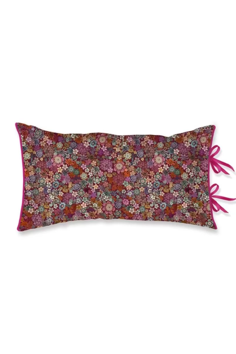 Hot Pip Studio Rechteckige Zierkissen Tutti I Fiori Dunkelrot