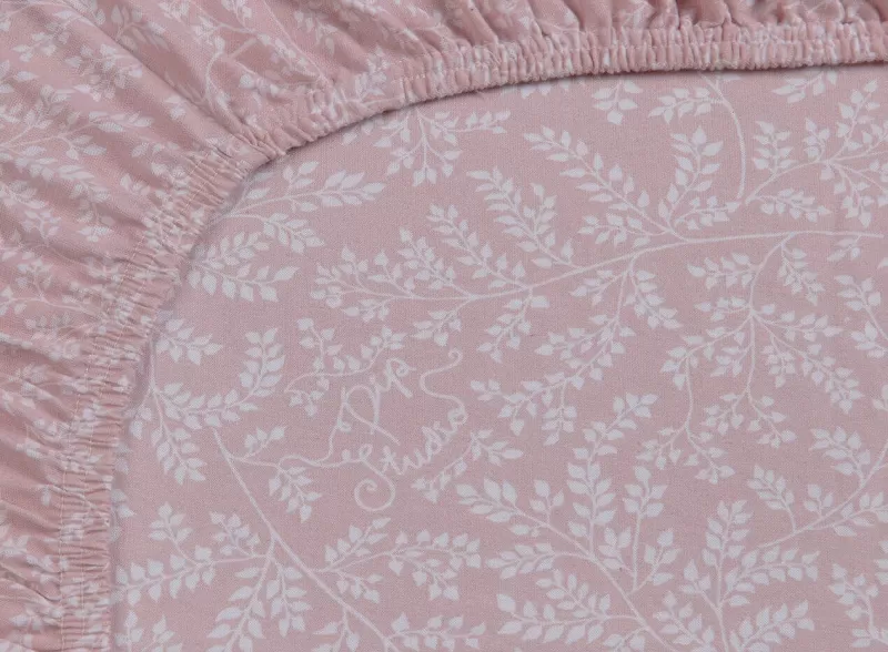 Sale Pip Studio Spannbettlaken Leafy Rosa
