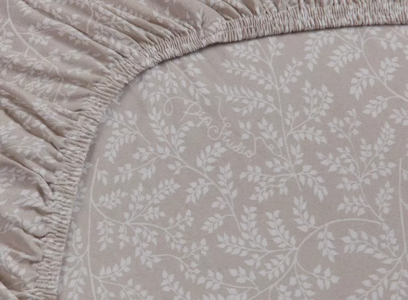 Flash Sale Pip Studio Spannbettlaken Leafy Khaki Beige