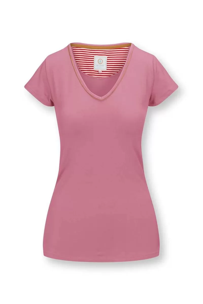Shop Pip Studio Top Kurze Armel Solid Rosa