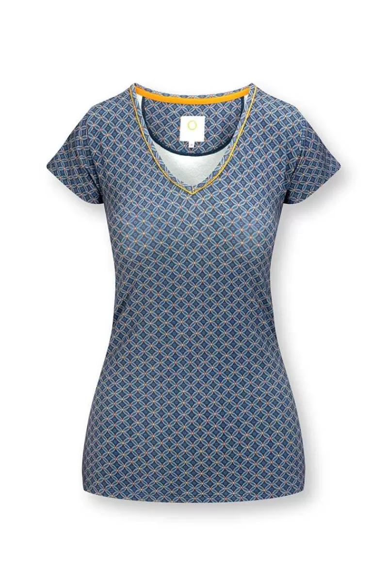 Discount Pip Studio Top Kurze Armel Tegola Blau