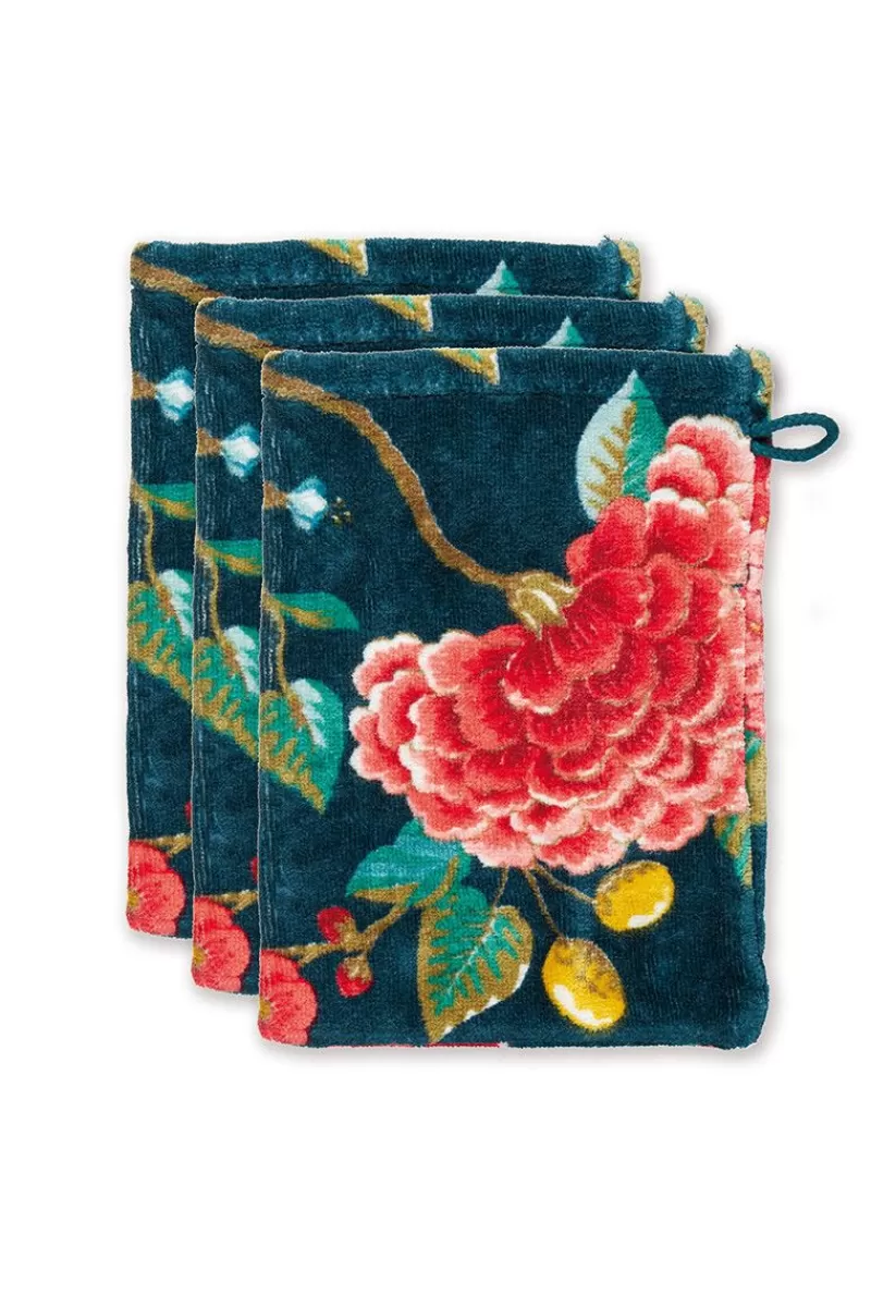 Cheap Pip Studio Waschlappen Set/3 Good Evening Dunkel 16X22 Cm Blau
