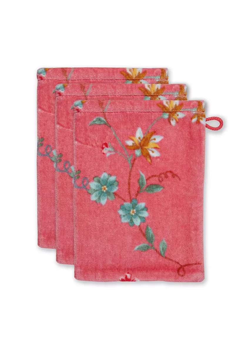 Clearance Pip Studio Waschlappen Set/3 Les Fleurs 16X22 Cm Rosa