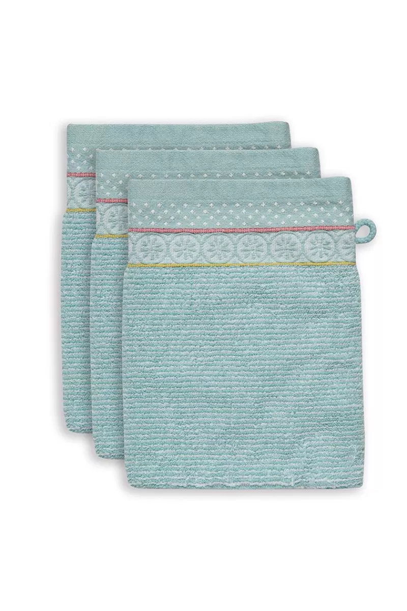 Hot Pip Studio Waschlappen Set/3 Soft Zellige 16X22 Cm Blau