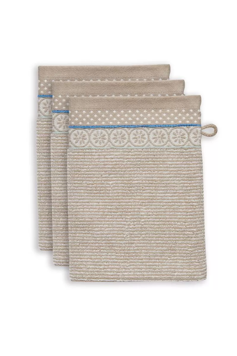 Shop Pip Studio Waschlappen Set/3 Soft Zellige 16X22 Cm Khaki